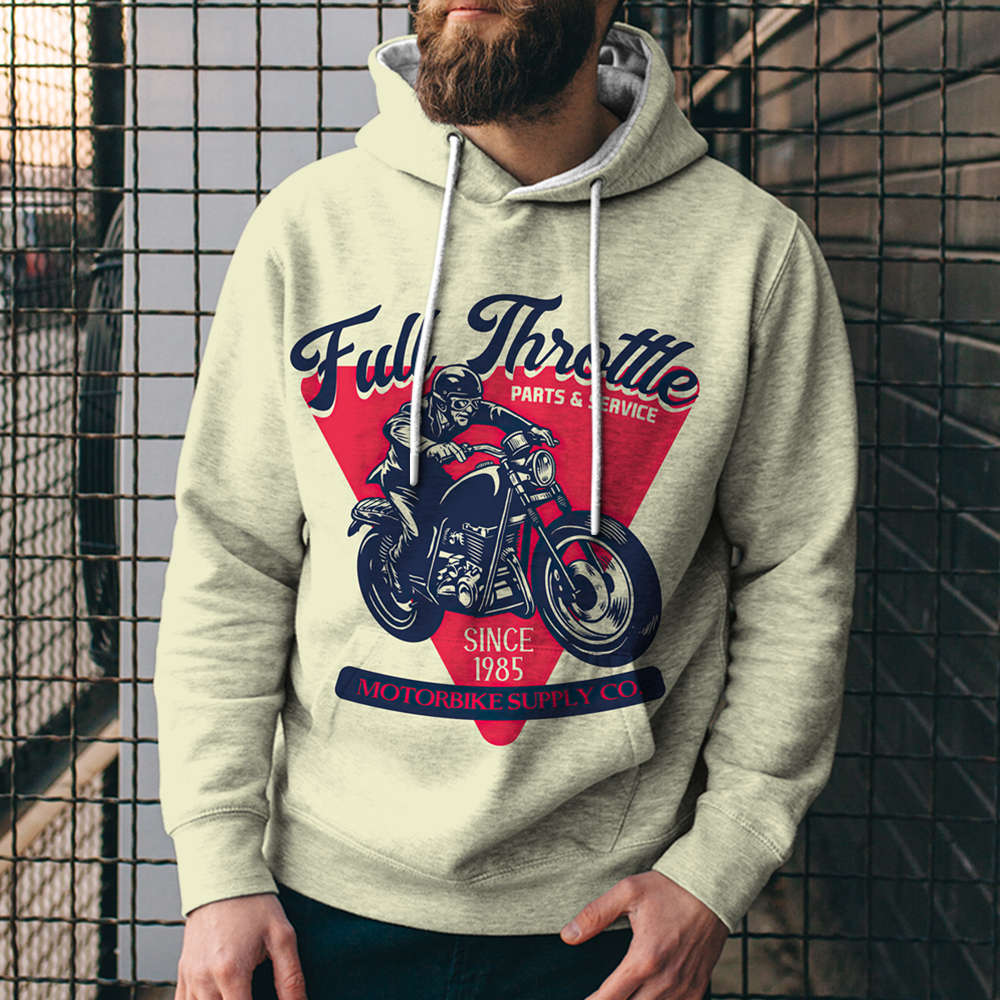 3D Digital Loose Print Hooded Sweatshirt