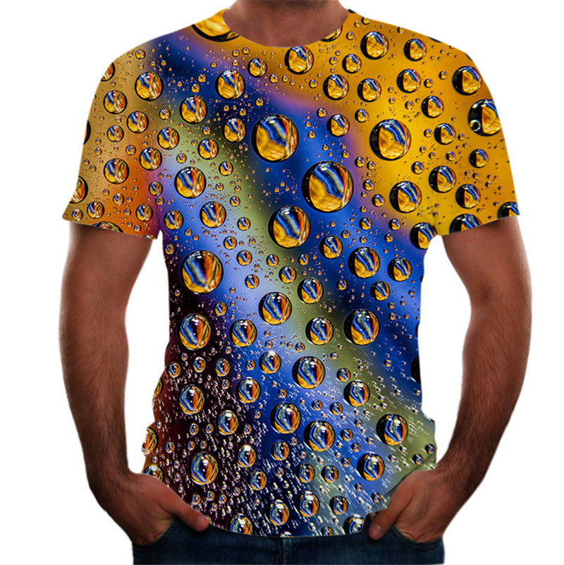 3D digital round neck short sleeve T-shirt