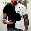 New Men Summer 3Dt Shirt Top Printing Street Short Sleeves