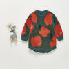 Baby Girl Sweater Romper Velvet Pullover Western Style Knitted One-piece Romper