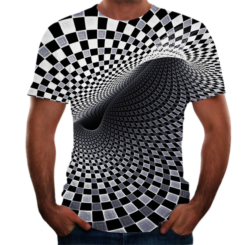 3D digital printing round neck short sleeves