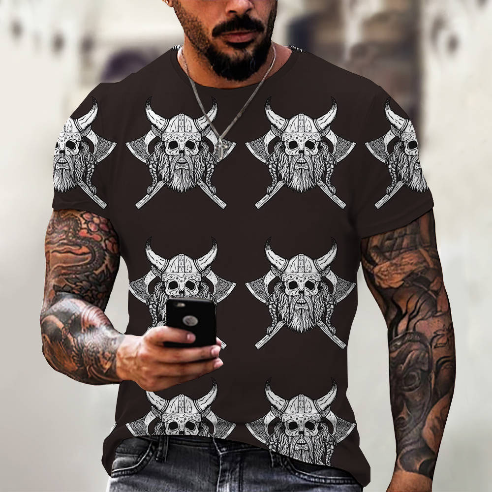 New Men Summer 3Dt Shirt Top Printing Street Short Sleeves