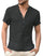 Solid Color Cotton Linen Men's Short Sleeve Shirt