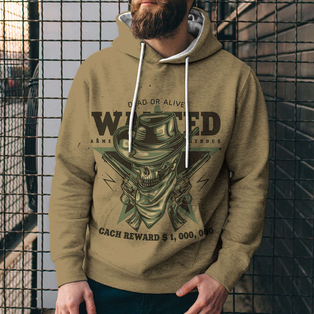 3D Digital Loose Print Hooded Sweatshirt